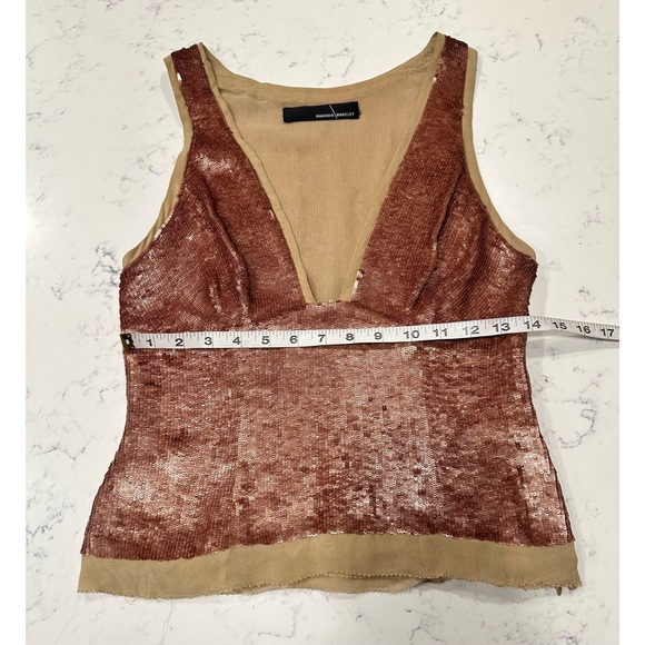 Amanda Wakeley Sleeveless Embellished Sequin Top - Size 8 - Picture 12 of 14